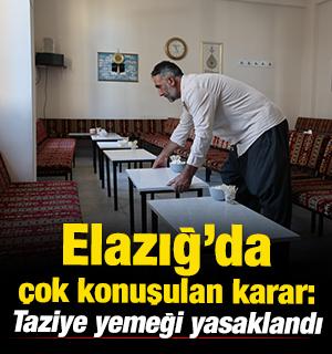 Yer: Elazığ! Camide dikkat &ccedil;eken karar: Taziye yemeği vermek yasaklandı 