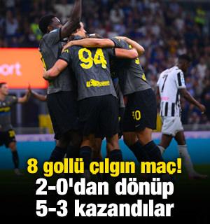 8 goll&uuml; &ccedil;ılgın ma&ccedil;! 2-0'dan d&ouml;n&uuml;p 5-3 kazandılar