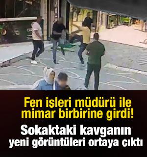Belediyenin fen işleri m&uuml;d&uuml;r&uuml; ile mimarın kavgasında yumruklar konuştu