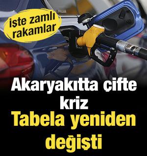 Akaryakıtta &ccedil;ifte kriz: Tabela yeniden değişti: İşte zamlı rakamlar