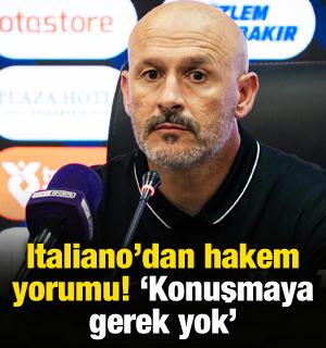 Yenilginin ardından Italiano'dan hakem yorumu! 'Konuşmaya gerek yok'