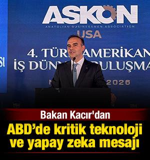 Bakan Kacır'dan ABD'de kritik teknoloji ve yapay zeka mesajı