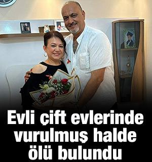 Evli &ccedil;ift evlerinde tabancayla vurulmuş halde &ouml;l&uuml; bulundu