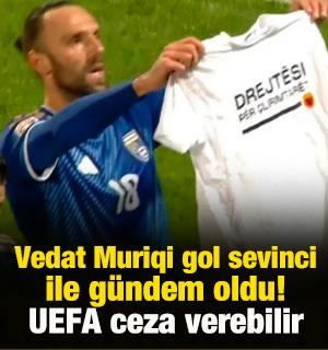 Muriqi gol sevinci ile g&uuml;ndem oldu! UEFA ceza verebilir