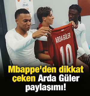 Mbappe'den dikkat &ccedil;eken Arda G&uuml;ler paylaşımı!