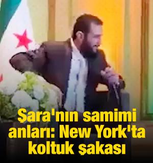 Şara'nın samimi anları: New York'ta koltuk şakası