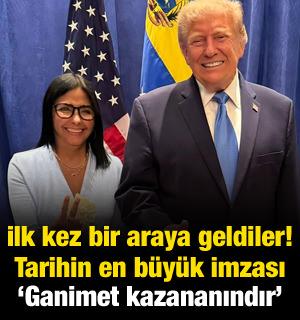 Trump, Rodriguez'le ilk kez bir araya geldi