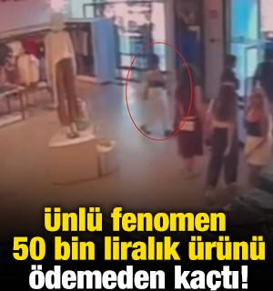 &Uuml;nl&uuml; fenomen 50 bin liralık &uuml;r&uuml;n&uuml; &ouml;demeden ka&ccedil;tı!