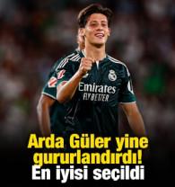 Arda G&uuml;ler yine gururlandırdı! En iyisi se&ccedil;ildi