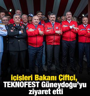 İ&ccedil;işleri Bakanı &Ccedil;ift&ccedil;i, TEKNOFEST G&uuml;neydoğu'yu ziyaret etti