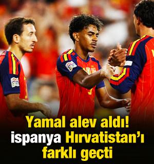 Yamal alev aldı! İspanya Hırvatistan'ı farklı ge&ccedil;ti