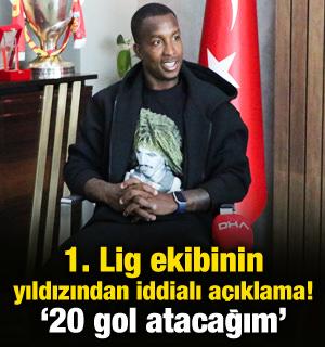 1. Lig ekibinin yıldızından iddialı a&ccedil;ıklama! '20 gol atacağım, S&uuml;per Lig'e &ccedil;ıkacağız'