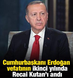 Cumhurbaşkanı Erdoğan vefatının ikinci yılında Recai Kutan'ı andı