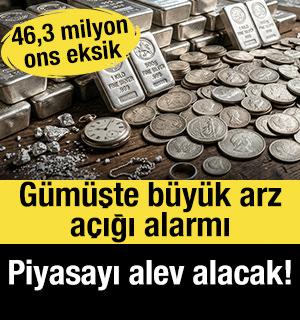 G&uuml;m&uuml;şte b&uuml;y&uuml;k arz a&ccedil;ığı alarmı! 46,3 milyon ons eksik: Piyasayı alev alacak!