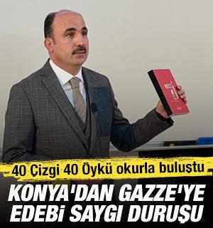 Konya'dan Gazze'ye edebi saygı duruşu: 40 &Ccedil;izgi 40 &Ouml;yk&uuml; okurla buluştu