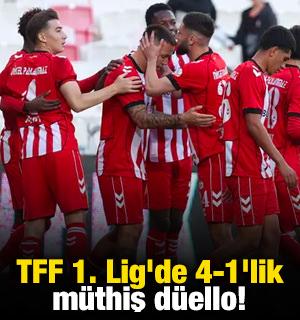 TFF 1. Lig'de 4-1'lik m&uuml;thiş d&uuml;ello!