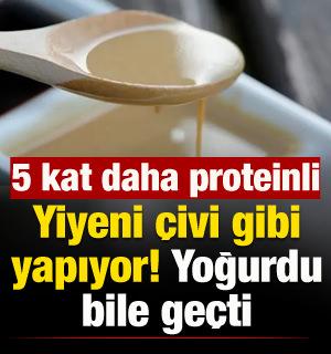 Yiyeni &ccedil;ivi gibi yapıyor: Yoğurttan 5 kat daha &ccedil;ok proteinli! 1 kaşıkta...