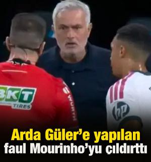 Arda G&uuml;ler&rsquo;e yapılan faul Mourinho&rsquo;yu &ccedil;ıldırttı