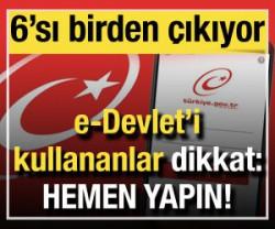 e-Devlet'i kullananlar dikkat: Birka&ccedil; saniyede yapın! 6'sı birden &ccedil;ıkıyor