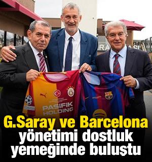 Galatasaray ve Barcelona y&ouml;netimi dostluk yemeğinde buluştu