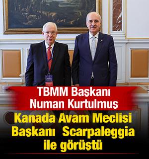 TBMM Başkanı Kurtulmuş, Kanada Avam Meclisi Başkanı Scarpaleggia ile g&ouml;r&uuml;şt&uuml;