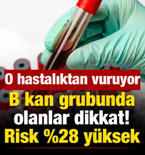 B kan grubundaysanız dikkat: Riskiniz %28 y&uuml;ksek! O hastalık i&ccedil;in...