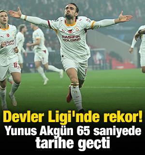Devler Ligi'nde rekor! Yunus Akg&uuml;n 65 saniyede tarihe ge&ccedil;ti