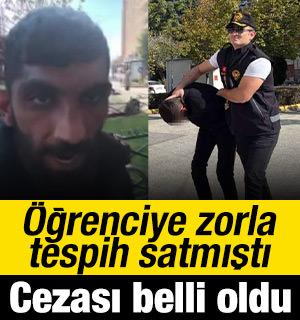 &Ouml;ğrenciye zorla tespih satmıştı, cezası belli oldu