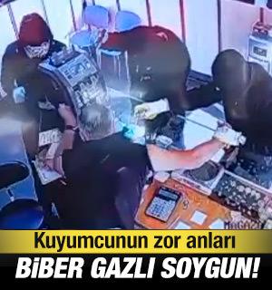 Kuyumcunun hırsızlarla m&uuml;cadelesi onları durduramadı