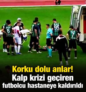Yeşil sahada korku dolu anlar! Kalp krizi ge&ccedil;iren futbolcu hastaneye kaldırıldı