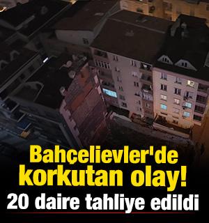 Bah&ccedil;elievler'de korkutan olay! 20 daire tahliye edildi