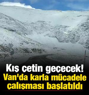 Kış &ccedil;etin ge&ccedil;ecek! Van'da karla m&uuml;cadele &ccedil;alışması başlatıldı 