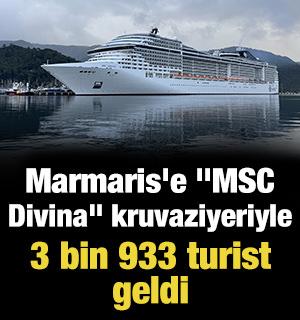 Marmaris'e "MSC Divina" kruvaziyeriyle 3 bin 933 turist geldi