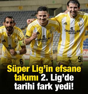 S&uuml;per Lig'in efsane takımı 2. Lig'de tarihi fark yedi!