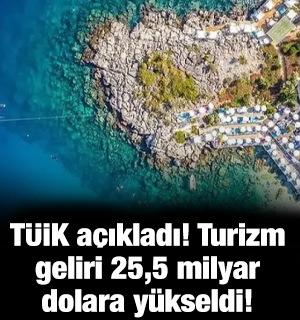 SON DAKİKA: T&Uuml;İK a&ccedil;ıkladı! Turizm geliri 25,5 milyar dolara y&uuml;kseldi!